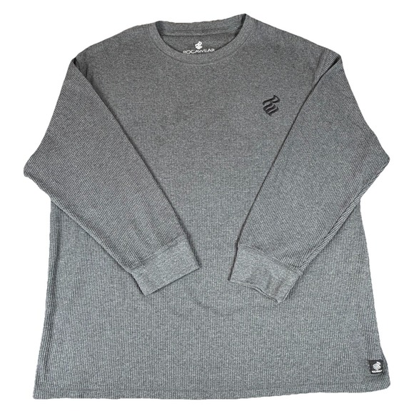 Rocawear Other - Rocawear Men's 4XLT Gray Thermal Waffle Knit Long Sleeve Shirt Y2K